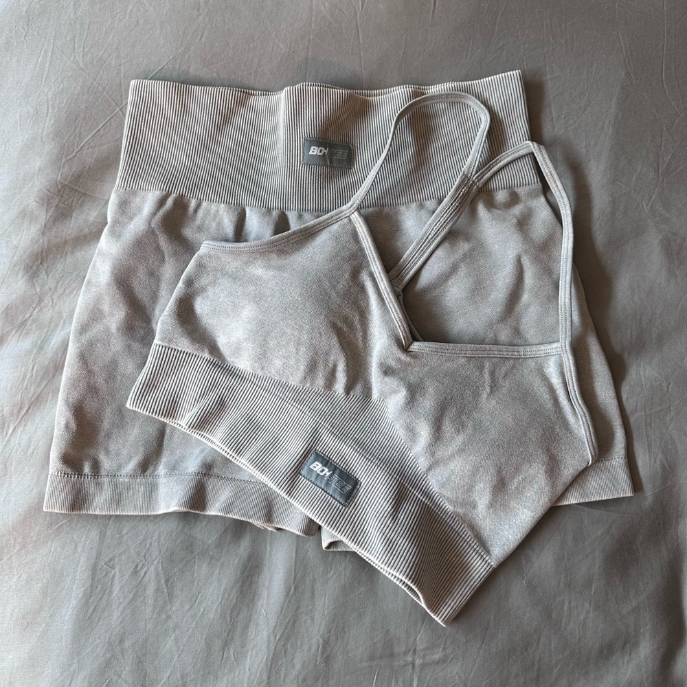 2-Piece Sage Sports bra and Shorts